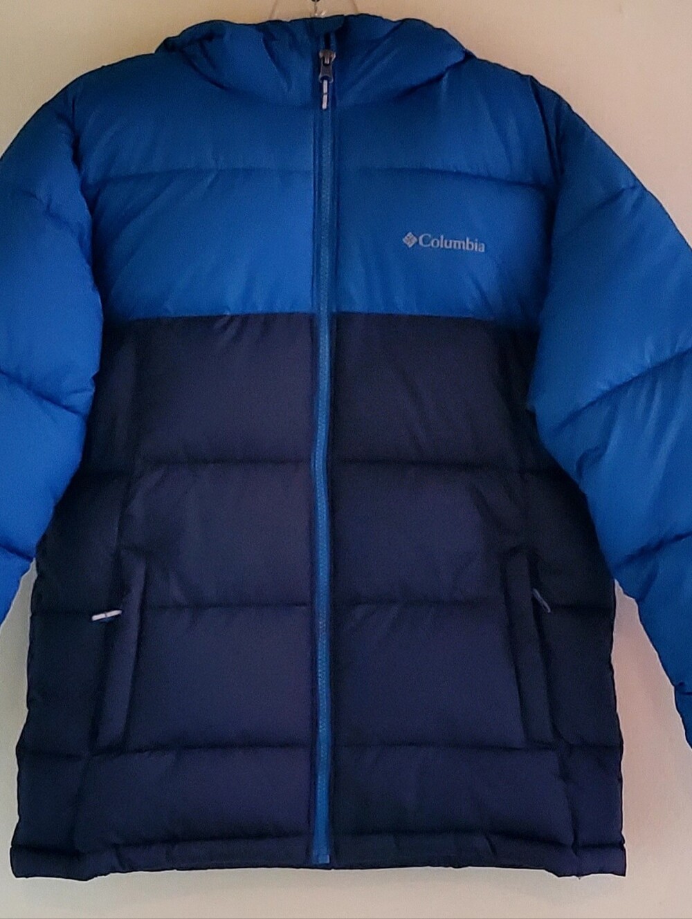 Columbia Two-Tone Blue Man's Puffer Coat